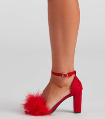 Marabou Babe Block Heels Newgew