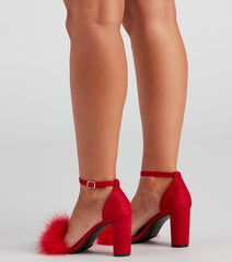 Marabou Babe Block Heels Newgew