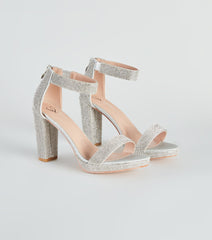 Oh My Shine Rhinestone Block Heels Newgew