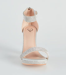 Oh My Shine Rhinestone Block Heels Newgew