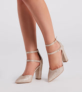 Glitz In Glitter Mesh Pointed Toe Pumps Newgew