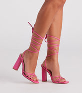 Hit Of The Party Lace-Up Heels Newgew