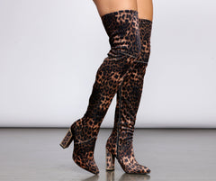 Leopard Diva Over The Knee Boots Newgew