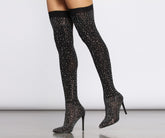 Rhinestone Qween Stocking Boots Newgew