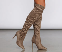 Stop And Stare Thigh High Stiletto Boots Newgew