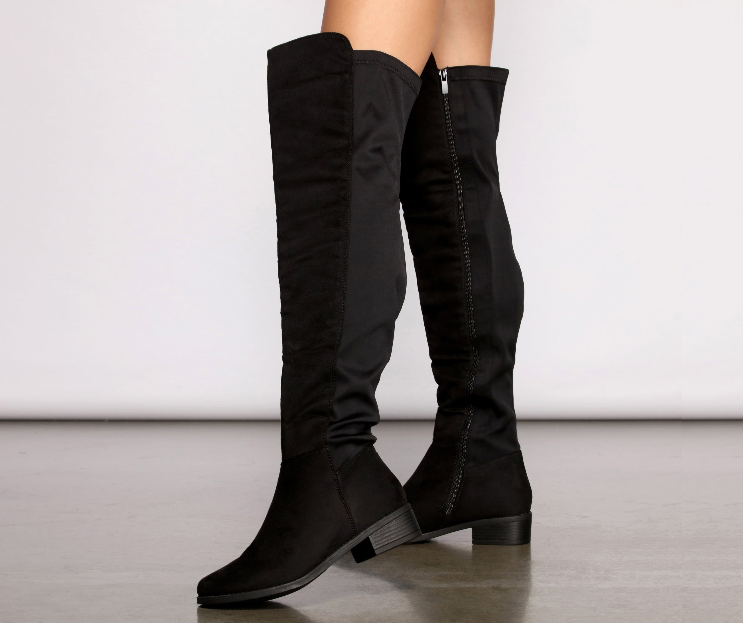 Here For It Over The Knee Flat Boots Newgew