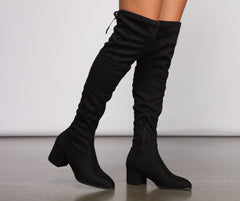 Stylish Must-Have Over The Knee Block Heel Boots Newgew