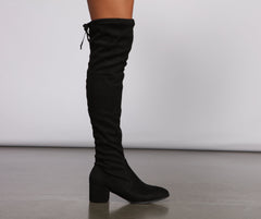 Stylish Must-Have Over The Knee Block Heel Boots Newgew