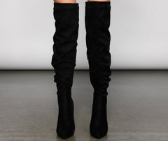 Run This Town Lace-Up Scrunched Boots Newgew