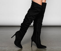 Run This Town Lace-Up Scrunched Boots Newgew