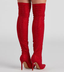 Stellar Shine Thigh-High Stiletto Boots Newgew