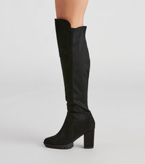 In Control Over The Knee Lug Boots Newgew
