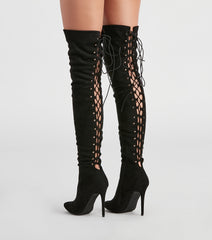 Stacked On Style Lace-Up Boots Newgew