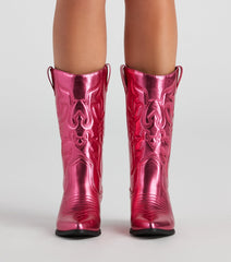 Major Glam Metallic Cowboy Boots Newgew