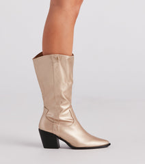 Western Glam Chrome Cowboy Boots Newgew