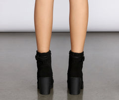 Walk My Way Quilted Faux Suede Booties Newgew