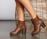 Again And Again Stacked Booties Newgew