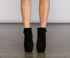 Chic Moment Nubuck Stiletto Bootie Newgew