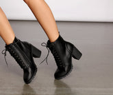Trendy Moves Lace-Up Combat Booties Newgew