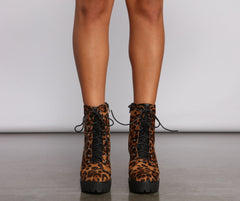 Feeling Trendy Faux Suede Lug Booties Newgew