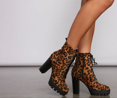 Feeling Trendy Faux Suede Lug Booties Newgew