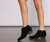 Fall Back on Basics Faux Nubuck Booties Newgew