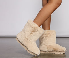 Cozy and Chic Sherpa Booties Newgew