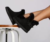 Cuddle Weather Faux Suede Booties Newgew