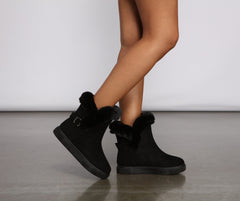 Cuddle Weather Faux Suede Booties Newgew