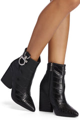 Step Out In Snake Booties Newgew