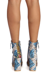 Step Out In Snake Booties Newgew