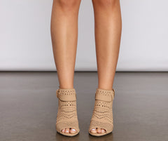 Chic Cuts Perforated Block Heels Newgew