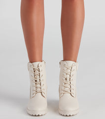 Love That Look Lace-Up Booties Newgew