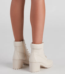 Love That Look Lace-Up Booties Newgew