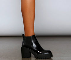 A Trendy Vibe Lug Sole Booties Newgew