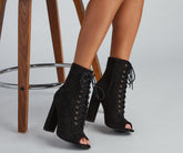 It Girl Lace-Up Booties Newgew