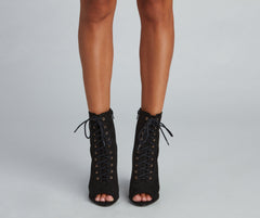 It Girl Lace-Up Booties Newgew