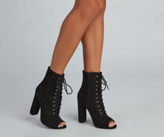 It Girl Lace-Up Booties Newgew