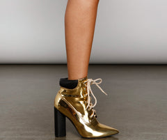 Futuristic Glamour Chrome Booties Newgew