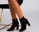 Go Getter Nubuck Block Heel Booties Newgew