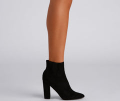 Go Getter Nubuck Block Heel Booties Newgew