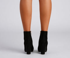 Go Getter Nubuck Block Heel Booties Newgew