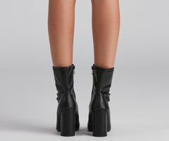 Fashion Square Toe Booties Newgew