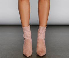 Step Out Trendy Stiletto Sock Booties Newgew