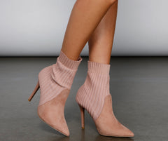 Step Out Trendy Stiletto Sock Booties Newgew