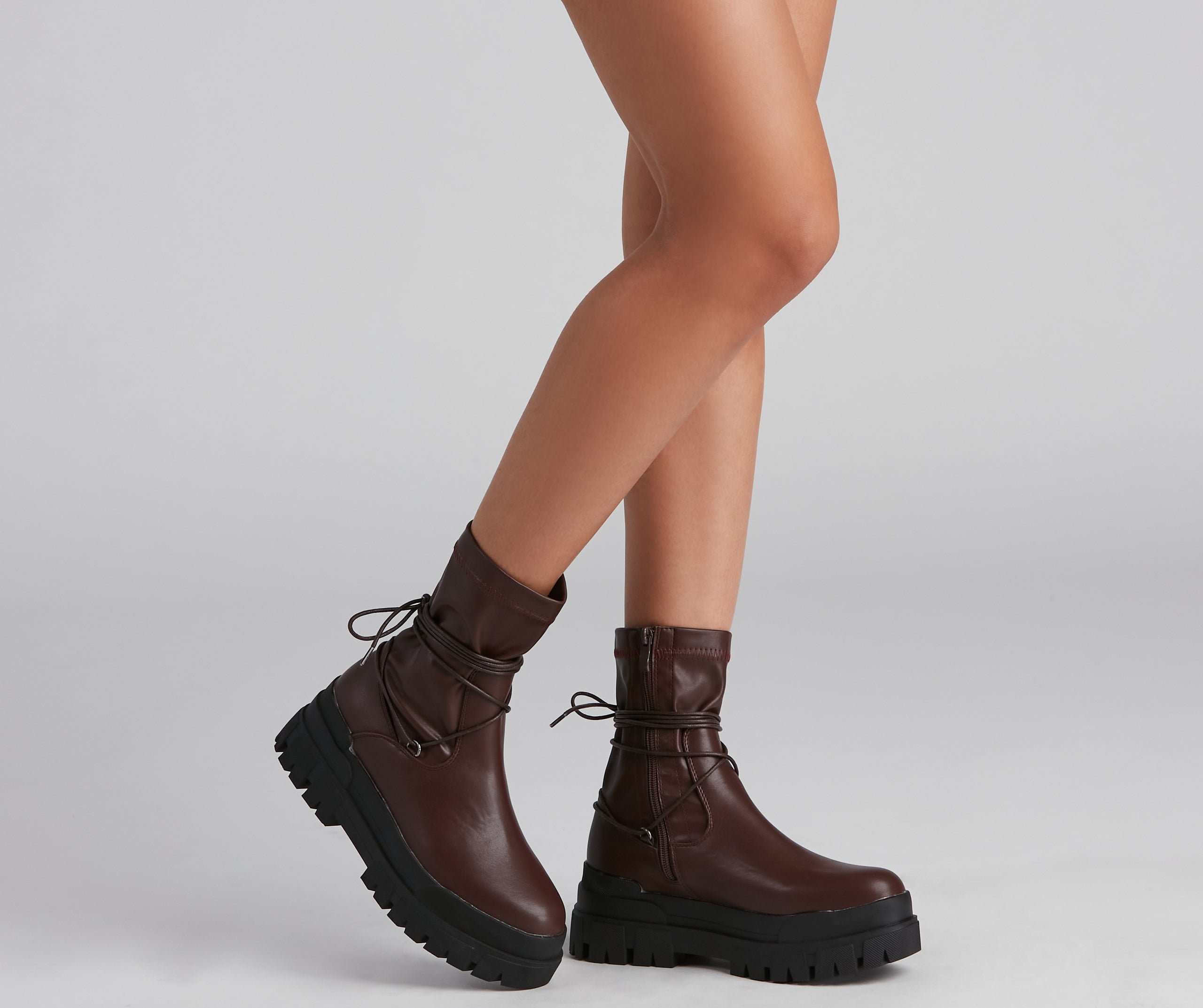 Stylish Command Lug Sole Combat Boots Newgew
