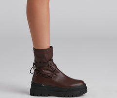Stylish Command Lug Sole Combat Boots Newgew