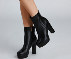 Girly-Grudge Platform Booties Newgew
