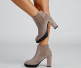 Elevated And Edgy Lug Sole Booties Newgew