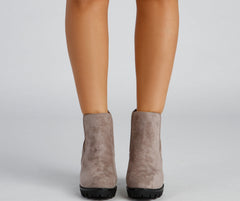 Elevated And Edgy Lug Sole Booties Newgew